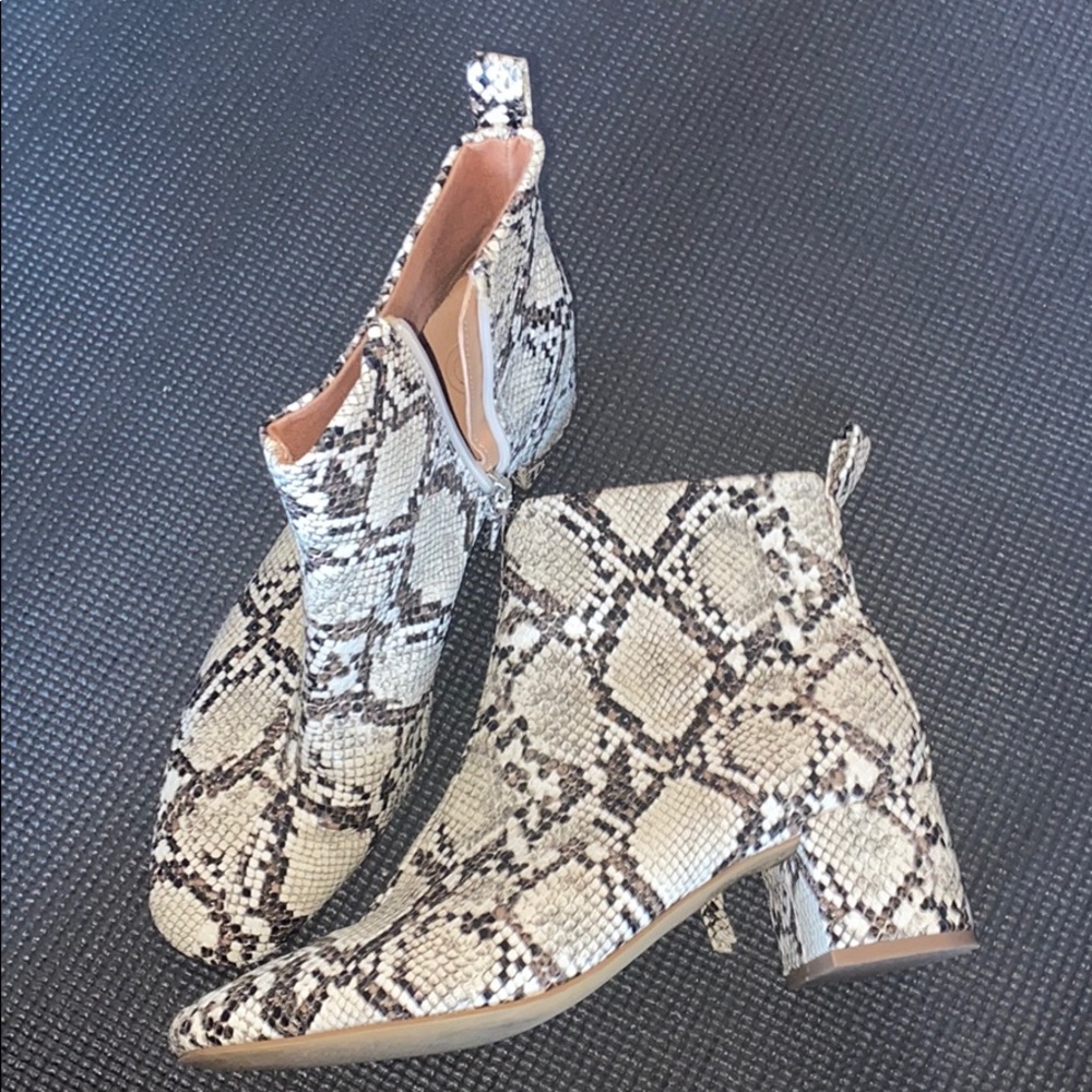 Faux Snakeskin booties